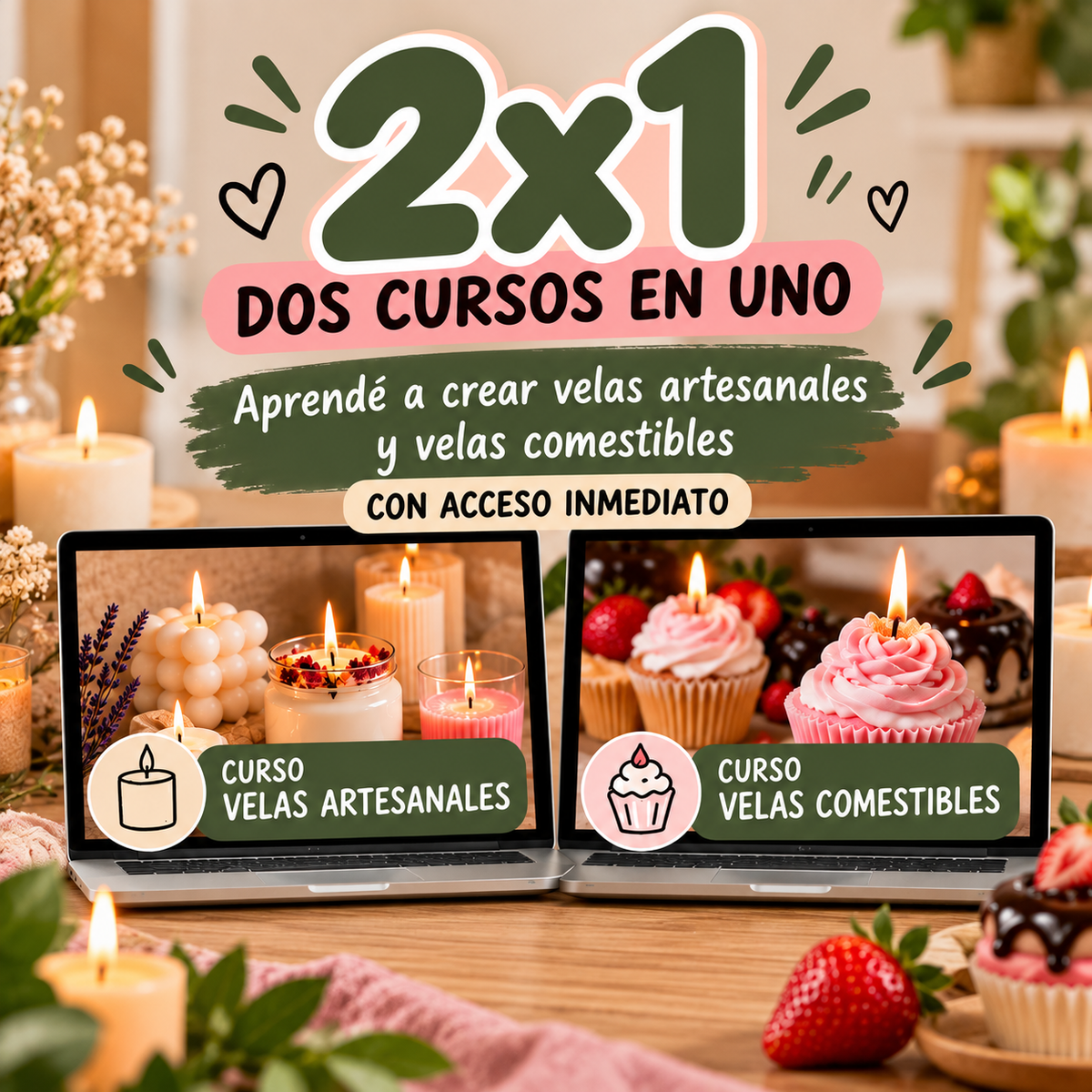 2X1 VELAS + 5 BONUS DE REGALO
