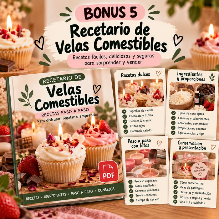 Bonus 5: Recetario de Velas Comestibles